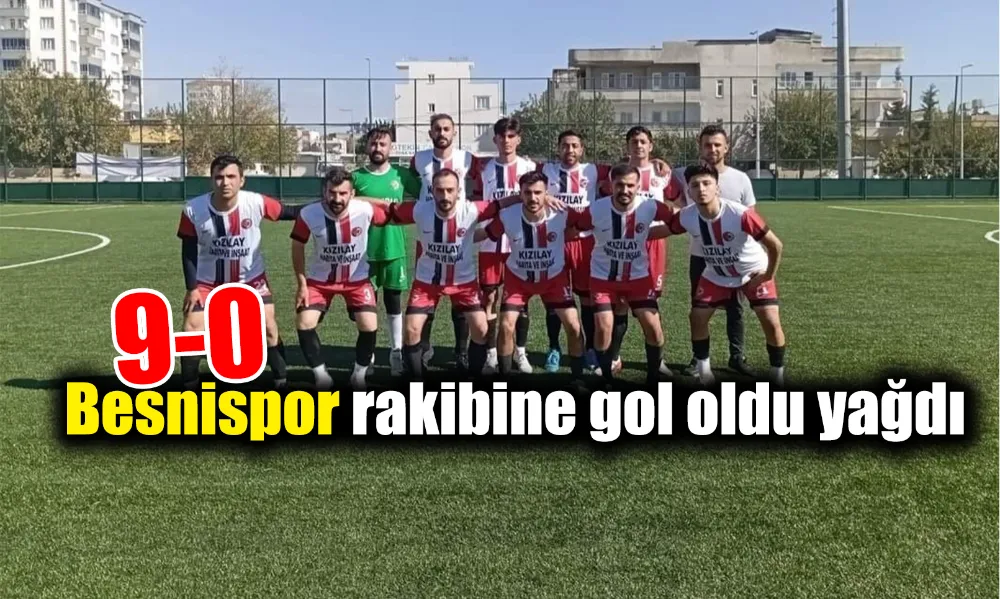 Besnispor rakibine gol oldu yağdı