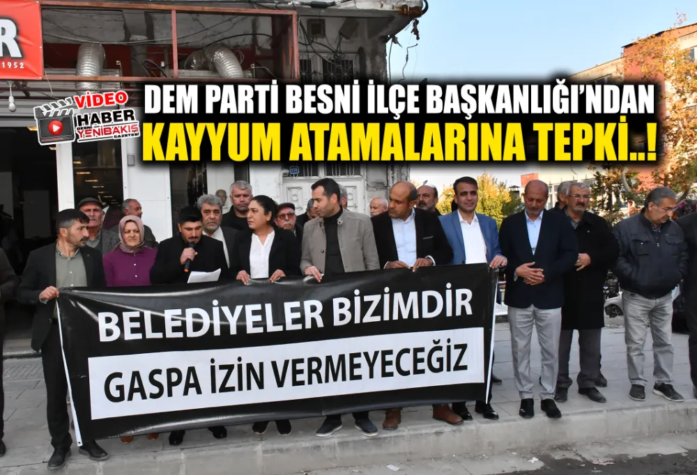 DEM Partiden kayyum protestosu