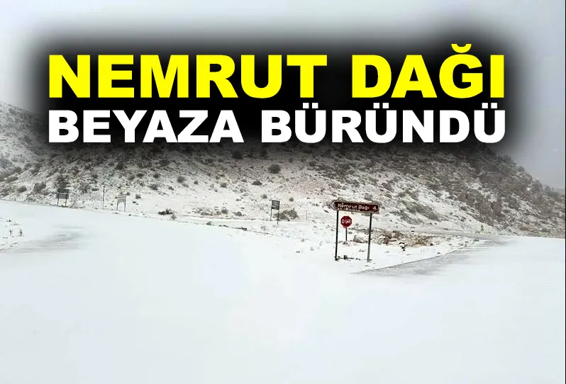 Nemrut Dağı beyazlara büründü 