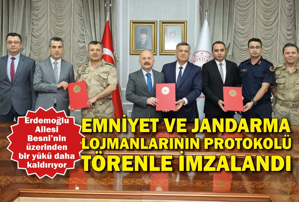 EMNİYET VE JANDARMA LOJMANLARININ PROTOKOLÜ TÖRENLE İMZALANDI