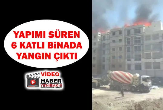 Yapımı devam eden binada yangın çıktı  - Videolu Haber