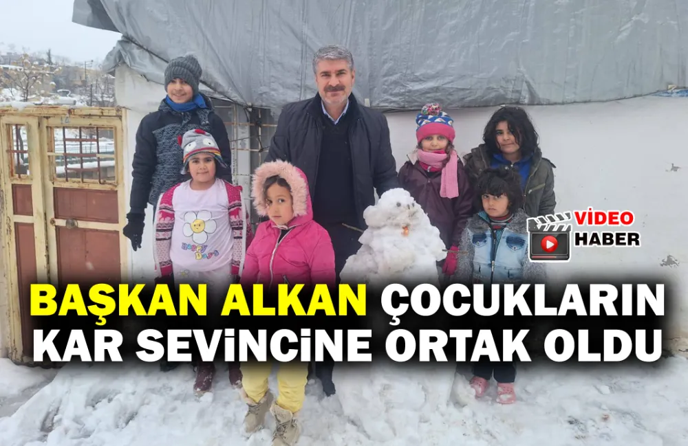 Başkan Alkan çocukların kar eğlencesine ortak oldu