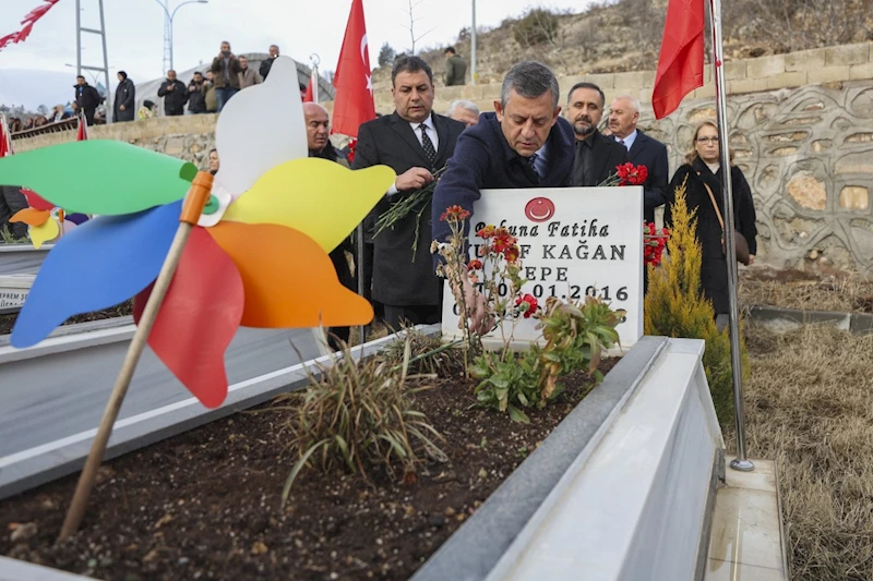 CHP Genel Başkanı Özgür Özel, Gölbaşı Deprem Şehitliği’ni ziyaret etti 