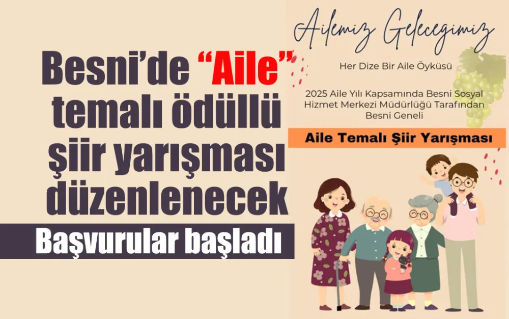 Besni’de Aile temalı ödüllü şiir yarışması