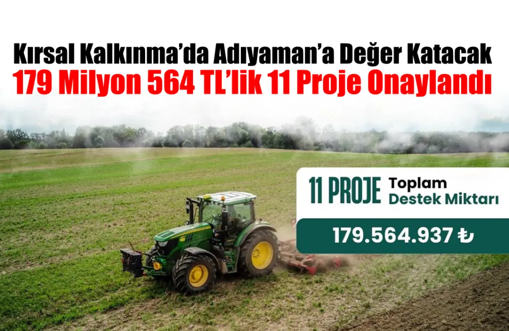 Kırsal Kalkınma’da Adıyaman’a Değer Katacak 179 Milyon 564 TL’lik 11 Proje Onaylandı 