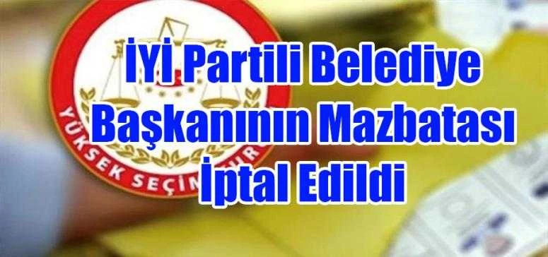Suvarlı Belediye Başkanın Mazbatası İptal Edildi