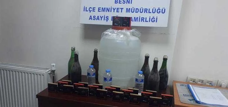 Besni’de Kaçak İçki Operasyonu 