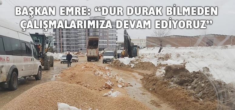 BAŞKAN EMRE: “DUR DURAK BİLMEDEN ÇALIŞMALARIMIZA DEVAM EDİYORUZ”